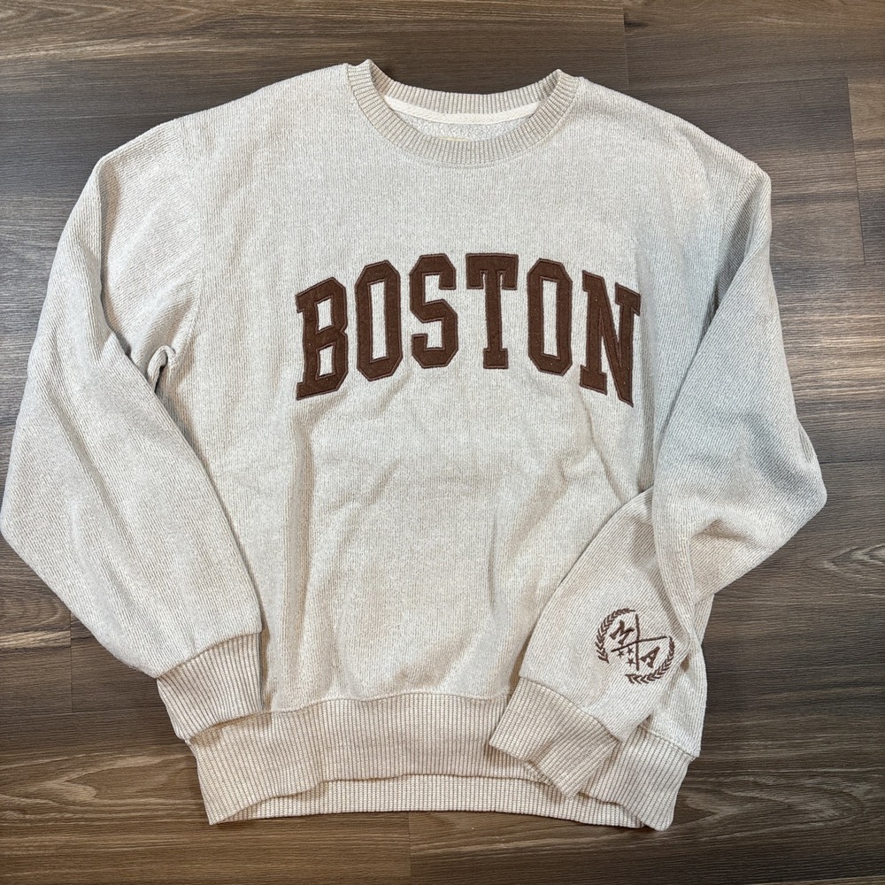 New York Popular Boston Crewneck Sweatshirt Size L